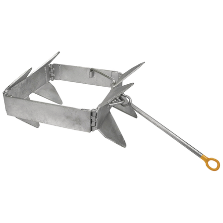 SEACHOICE Fold-And-Hold Galvanized Anchor -13 Lb., For Personal Watercraft 43770